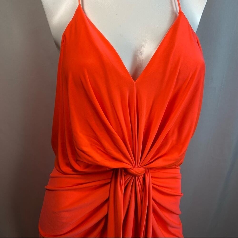 Tbag Los Angeles Dress Small OrangeCoral Grecian Goddess With Sash - Picture 4 of 9
